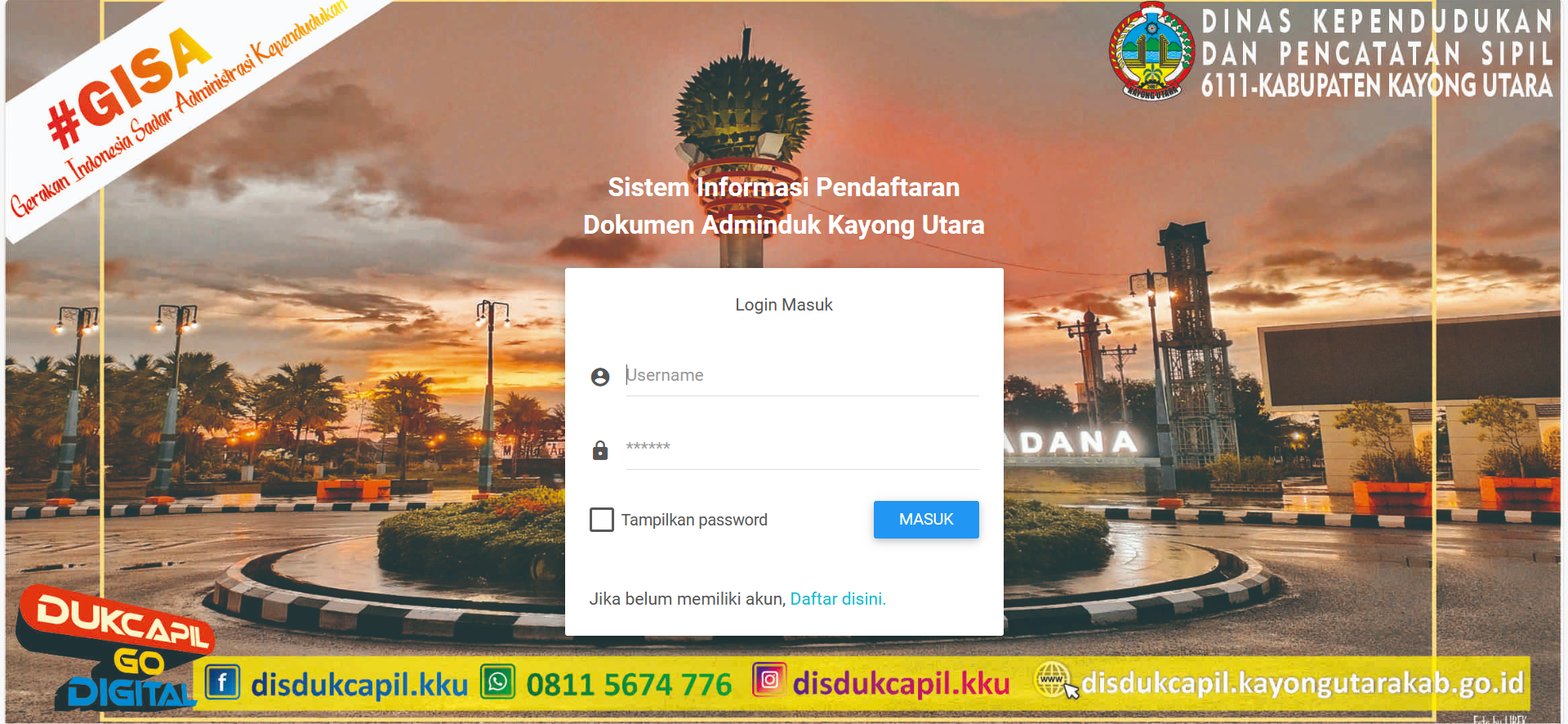 SIDATOKKU Dinas Dukcapil Kab. Kayong Utara